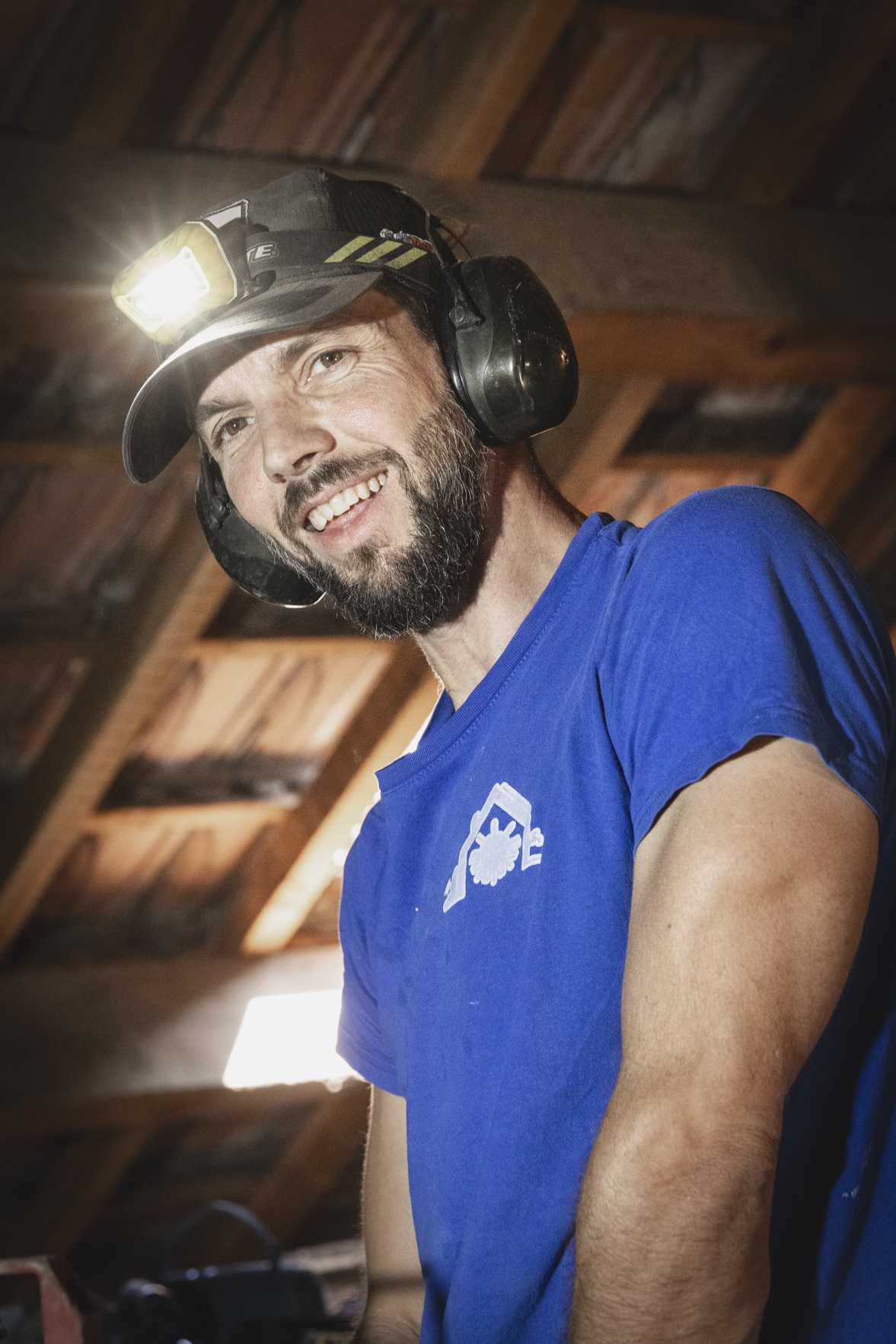 Technicien Baldwin sur chantier